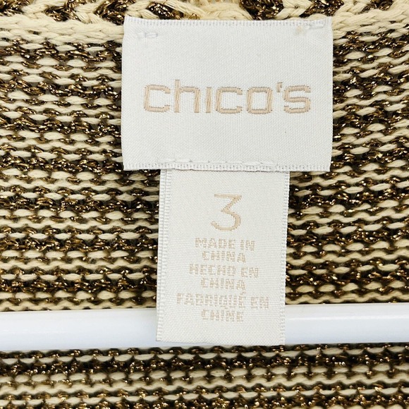 Chico's Brown and Tan Striped Sweater - Picture 4 of 7